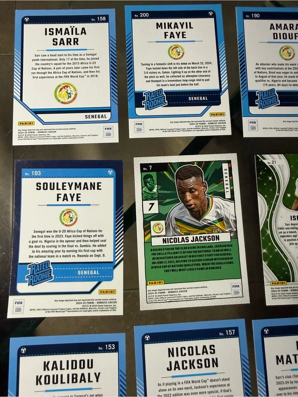 14 Senegal National Team soccer card lot FIFA World Cup Monopoly